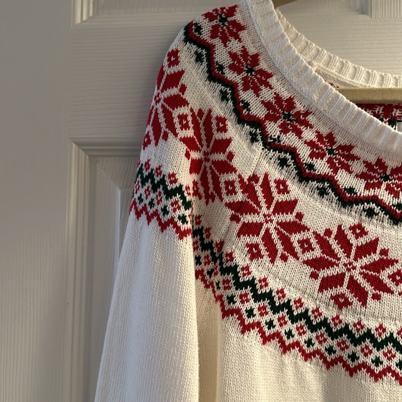 Women’s Kim Roger’s Ivory Fair isle Christmas Sweater in XL - Picture 5 of 10